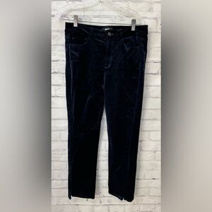 Paige 29 Paige Cindy Twisted‎ Seam Slit Deep Navy High Rise Velvet Stretch Pants